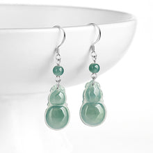 Natural Jade Earrings Silver Jadeite Earrings