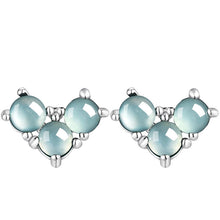 Natural Jade Earrings Silver Jadeite Earrings