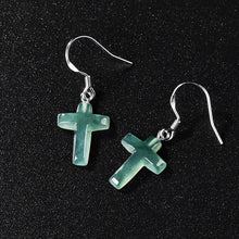 Natural Jade Earrings Silver Jadeite Earrings