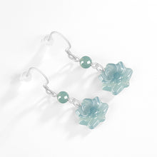 Natural Jade Earrings Silver Jadeite Earrings