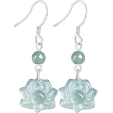 Natural Jade Earrings Silver Jadeite Earrings