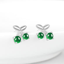 Natural Jade Earrings Silver Jadeite Earrings