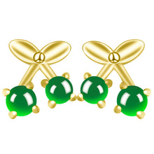 Natural Jade Earrings Silver Jadeite Earrings