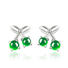 Natural Jade Earrings Silver Jadeite Earrings
