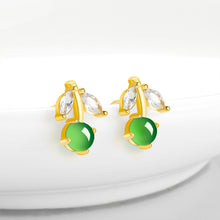 Natural Jade Earrings Silver Jadeite Earrings