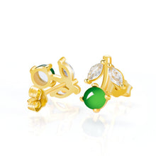 Natural Jade Earrings Silver Jadeite Earrings