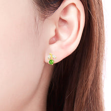 Natural Jade Earrings Silver Jadeite Earrings