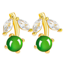 Natural Jade Earrings Silver Jadeite Earrings