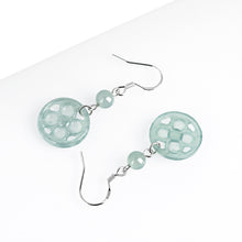 Natural Jade Earrings Silver Jadeite Earrings
