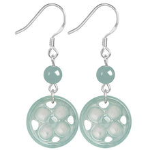 Natural Jade Earrings Silver Jadeite Earrings