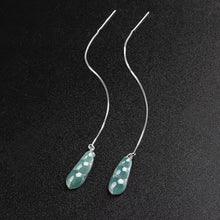 Natural Jade Earrings Silver Jadeite Earrings