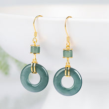 Natural Jade Earrings Silver Jadeite Earrings