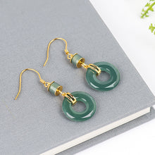 Natural Jade Earrings Silver Jadeite Earrings