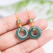 Natural Jade Earrings Silver Jadeite Earrings
