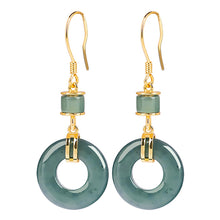 Natural Jade Earrings Silver Jadeite Earrings