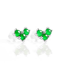 Natural Jade Earrings Silver Jadeite Earrings