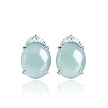 Natural Jade Earrings Silver Jadeite Earrings