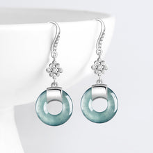 Natural Jade Earrings Silver Jadeite Earrings