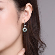 Natural Jade Earrings Silver Jadeite Earrings