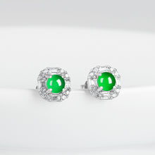 Natural Jade Earrings Silver Jadeite Earrings