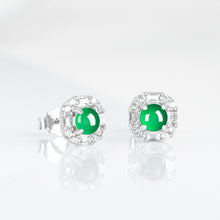 Natural Jade Earrings Silver Jadeite Earrings