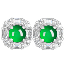 Natural Jade Earrings Silver Jadeite Earrings