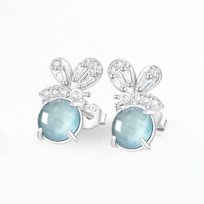 Natural Jade Earrings Silver Jadeite Earrings
