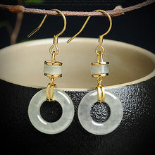 Natural Jade Earrings Silver Jadeite Earrings