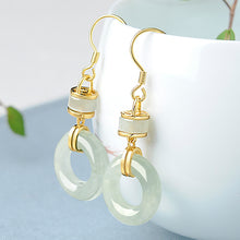 Natural Jade Earrings Silver Jadeite Earrings