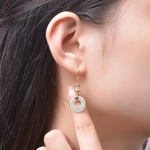 Natural Jade Earrings Silver Jadeite Earrings