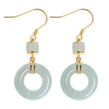 Natural Jade Earrings Silver Jadeite Earrings