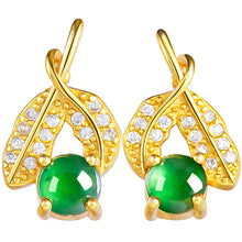 Natural Jade Earrings Silver Jadeite Earrings
