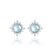 Natural Jade Earrings Silver Jadeite Earrings