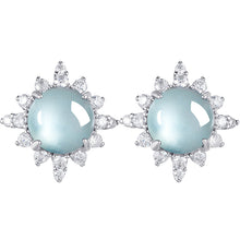 Natural Jade Earrings Silver Jadeite Earrings