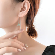 Natural Jade Earrings Silver Jadeite Earrings