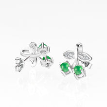 Natural Jade Earrings Silver Jadeite Earrings