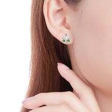 Natural Jade Earrings Silver Jadeite Earrings