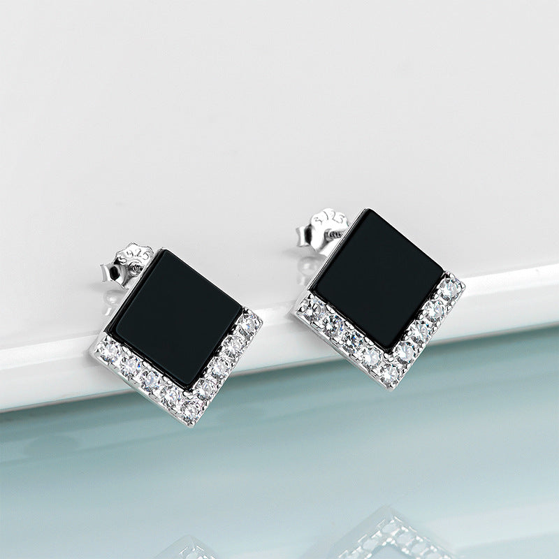 Natural Jade Earrings Silver Jadeite Earrings