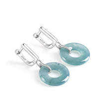 Natural Jade Earrings Silver Jadeite Earrings