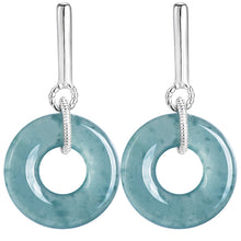 Natural Jade Earrings Silver Jadeite Earrings
