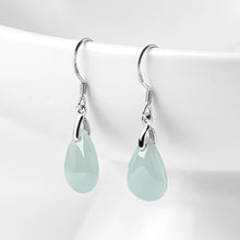 Natural Jade Earrings Silver Jadeite Earrings