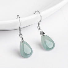 Natural Jade Earrings Silver Jadeite Earrings