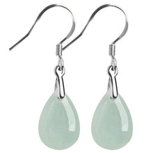 Natural Jade Earrings Silver Jadeite Earrings