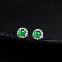 Natural Jade Earrings Silver Jadeite Earrings