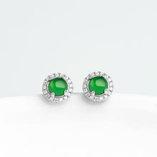 Natural Jade Earrings Silver Jadeite Earrings