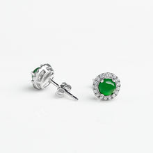 Natural Jade Earrings Silver Jadeite Earrings
