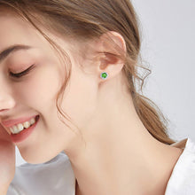 Natural Jade Earrings Silver Jadeite Earrings