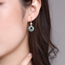 Natural Jade Earrings Silver Jadeite Earrings