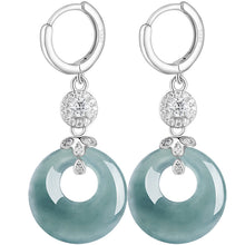 Natural Jade Earrings Silver Jadeite Earrings