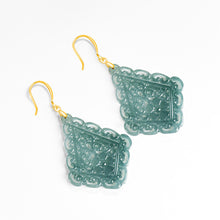 Natural Jade Earrings Silver Jadeite Earrings